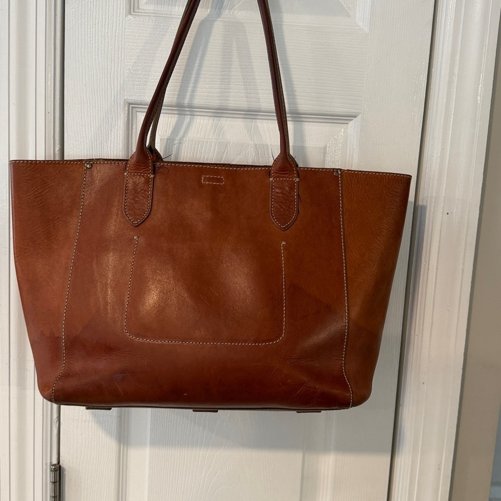 Frye Leather Tote in Cognac vintage - Picture 3 of 7